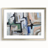 Urban Geometry Flow – Contemporary Abstract Art Pieces in Cool Tones