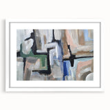 Urban Geometry Flow – Contemporary Abstract Art Pieces in Cool Tones