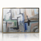 Urban Geometry Flow – Contemporary Abstract Art Pieces in Cool Tones