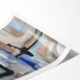 Urban Geometry Flow – Contemporary Abstract Art Pieces in Cool Tones