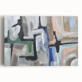 Urban Geometry Flow – Contemporary Abstract Art Pieces in Cool Tones