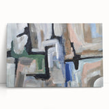 Urban Geometry Flow – Contemporary Abstract Art Pieces in Cool Tones