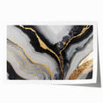 High-End Abstract Wall Decor – Black, Gray & Gold Canvas Art