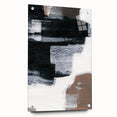 Earthen Harmony Abstracts – Black and White Modern Minimalist Art Print