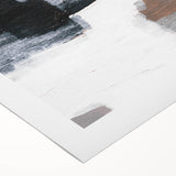 Earthen Harmony Abstracts – Black and White Modern Minimalist Art Print