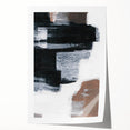 Earthen Harmony Abstracts – Black and White Modern Minimalist Art Print