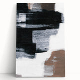 Earthen Harmony Abstracts – Black and White Modern Minimalist Art Print