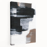 Earthen Harmony Abstracts – Black and White Modern Minimalist Art Print