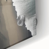 Lone Walker on Black Sand Beach – Minimalist Fine Art Photography