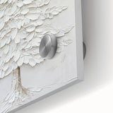 Minimalist White Tree – Textured Botanical & Nature Art Prints