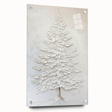 Minimalist White Tree – Textured Botanical & Nature Art Prints