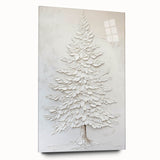 Minimalist White Tree – Textured Botanical & Nature Art Prints