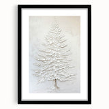 Minimalist White Tree – Textured Botanical & Nature Art Prints