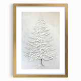 Minimalist White Tree – Textured Botanical & Nature Art Prints