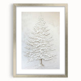 Minimalist White Tree – Textured Botanical & Nature Art Prints