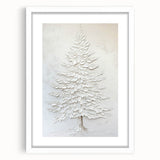 Minimalist White Tree – Textured Botanical & Nature Art Prints