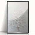 Minimalist White Tree – Textured Botanical & Nature Art Prints