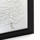Minimalist White Tree – Textured Botanical & Nature Art Prints