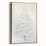 Minimalist White Tree – Textured Botanical & Nature Art Prints