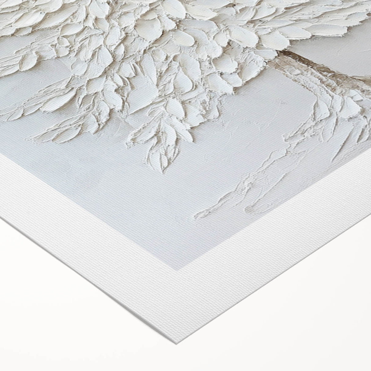Minimalist White Tree – Textured Botanical & Nature Art Prints
