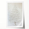 Minimalist White Tree – Textured Botanical & Nature Art Prints