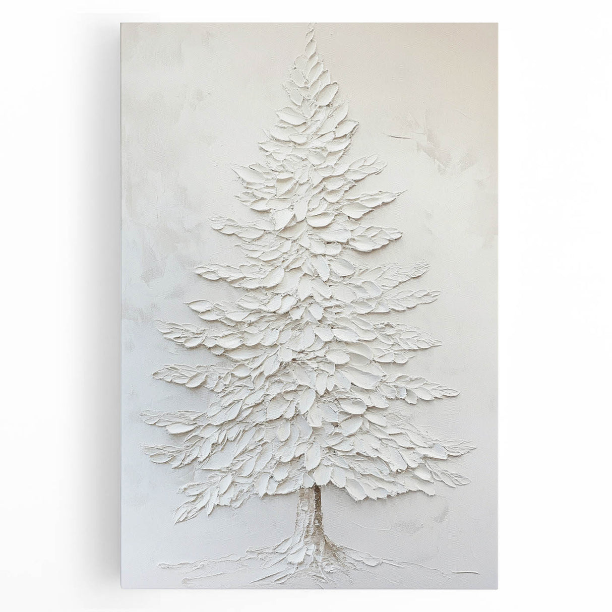 Minimalist White Tree – Textured Botanical & Nature Art Prints