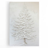 Minimalist White Tree – Textured Botanical & Nature Art Prints