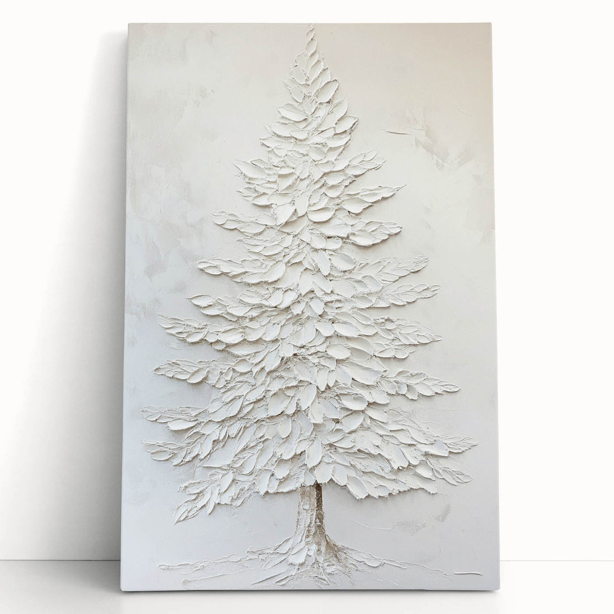Minimalist White Tree – Textured Botanical & Nature Art Prints