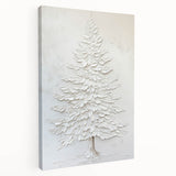 Minimalist White Tree – Textured Botanical & Nature Art Prints