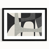 Minimalist Wall Decor - Black and Gray Geometric Print