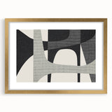 Minimalist Wall Decor - Black and Gray Geometric Print
