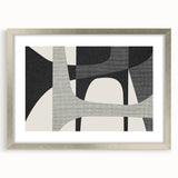 Minimalist Wall Decor - Black and Gray Geometric Print
