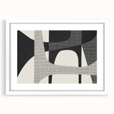 Minimalist Wall Decor - Black and Gray Geometric Print