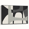 Minimalist Wall Decor - Black and Gray Geometric Print
