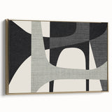 Minimalist Wall Decor - Black and Gray Geometric Print