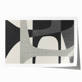 Minimalist Wall Decor - Black and Gray Geometric Print