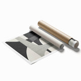 Minimalist Wall Decor - Black and Gray Geometric Print