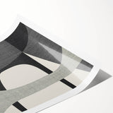 Minimalist Wall Decor - Black and Gray Geometric Print