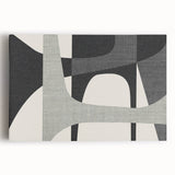 Minimalist Wall Decor - Black and Gray Geometric Print