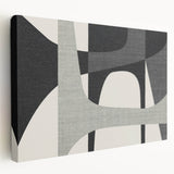 Minimalist Wall Decor - Black and Gray Geometric Print