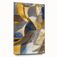 Large Abstract Wall Art – Luxe Modern Painting in Gold & Dark Gray
