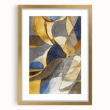 Large Abstract Wall Art – Luxe Modern Painting in Gold & Dark Gray