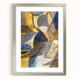 Large Abstract Wall Art – Luxe Modern Painting in Gold & Dark Gray