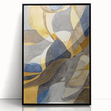 Large Abstract Wall Art – Luxe Modern Painting in Gold & Dark Gray