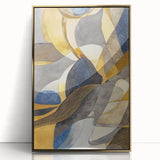 Large Abstract Wall Art – Luxe Modern Painting in Gold & Dark Gray
