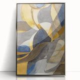 Large Abstract Wall Art – Luxe Modern Painting in Gold & Dark Gray