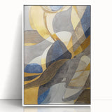 Large Abstract Wall Art – Luxe Modern Painting in Gold & Dark Gray