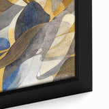 Large Abstract Wall Art – Luxe Modern Painting in Gold & Dark Gray
