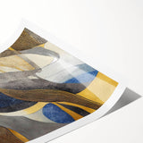 Large Abstract Wall Art – Luxe Modern Painting in Gold & Dark Gray