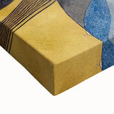 Large Abstract Wall Art – Luxe Modern Painting in Gold & Dark Gray